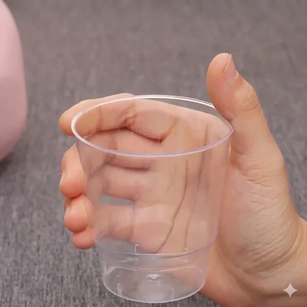 Ly nhựa cứng không nắp